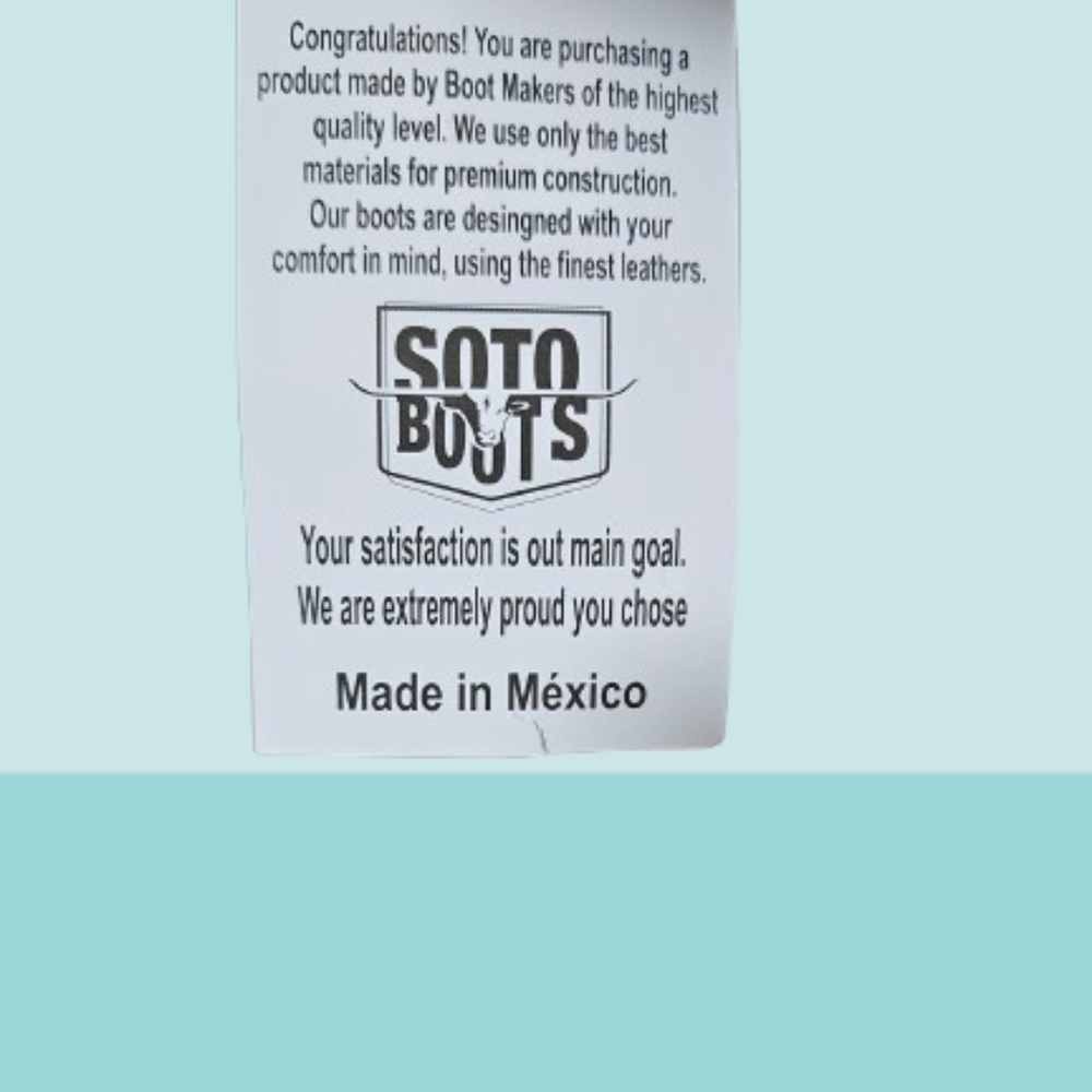 📣Soto Leather Boots 👢 Black Turquoise Embroidery Snip Toe Size 1️⃣2️⃣ 🆕 😍 🎁 - Picture 6 of 9